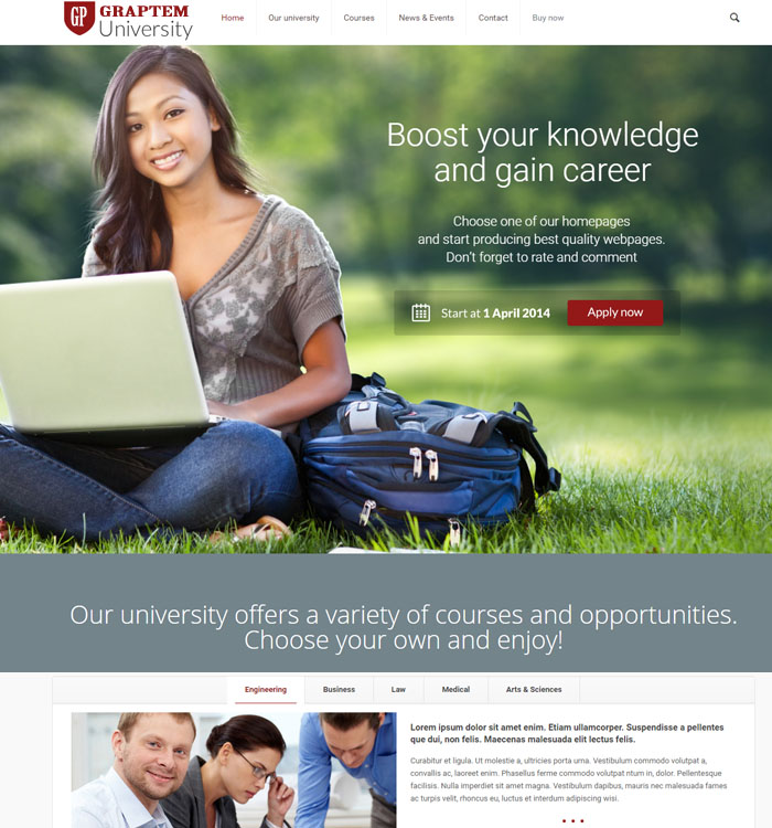 Affordable Websites for Medium Business, University